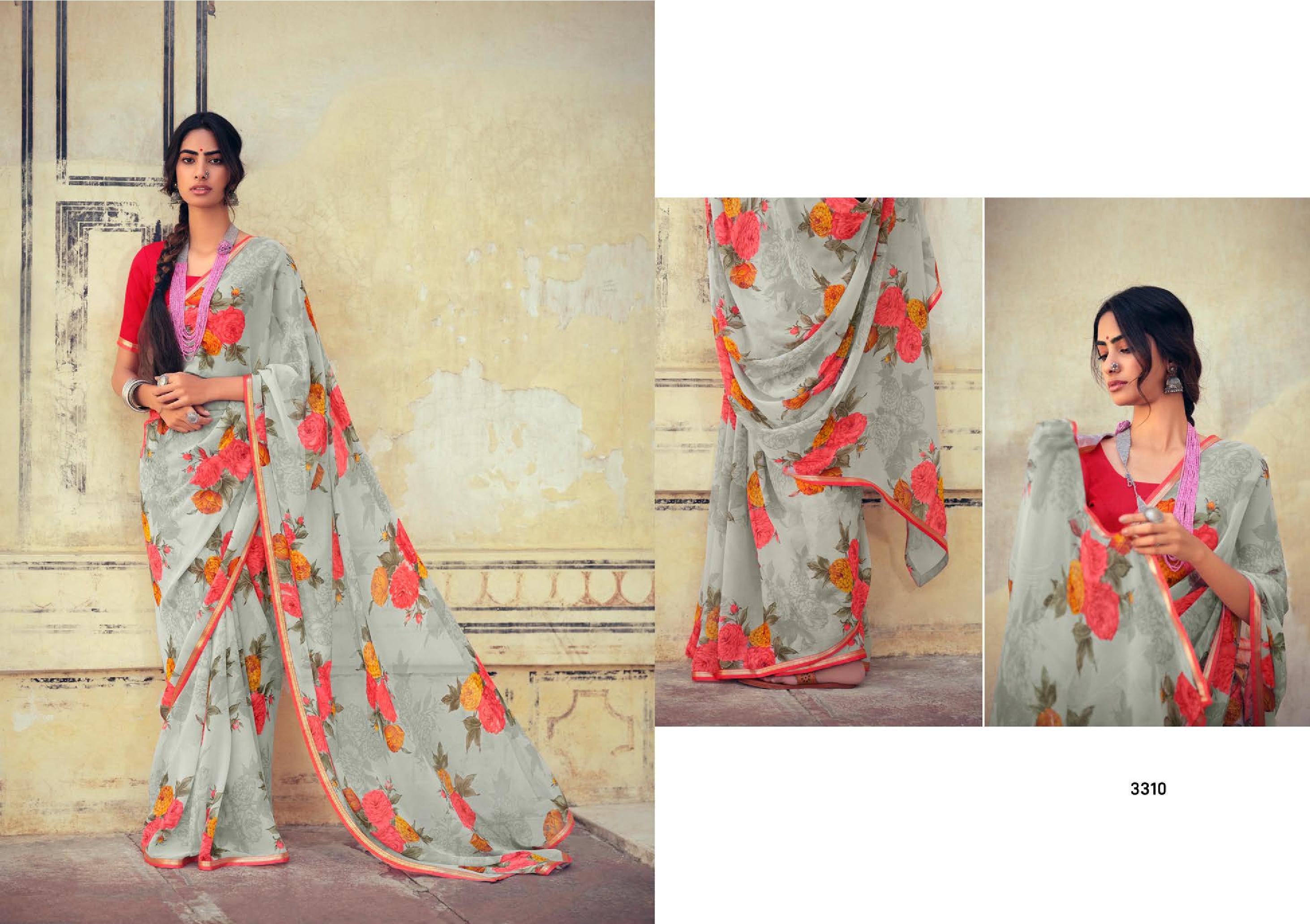 lt kashvi creation akshara shiffon exclusive look saree catalog