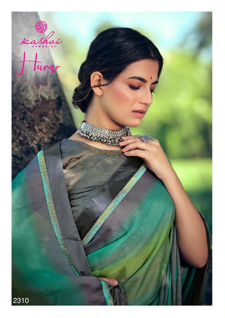 lt kashvi creation hunar shiffon attrective look saree catalog