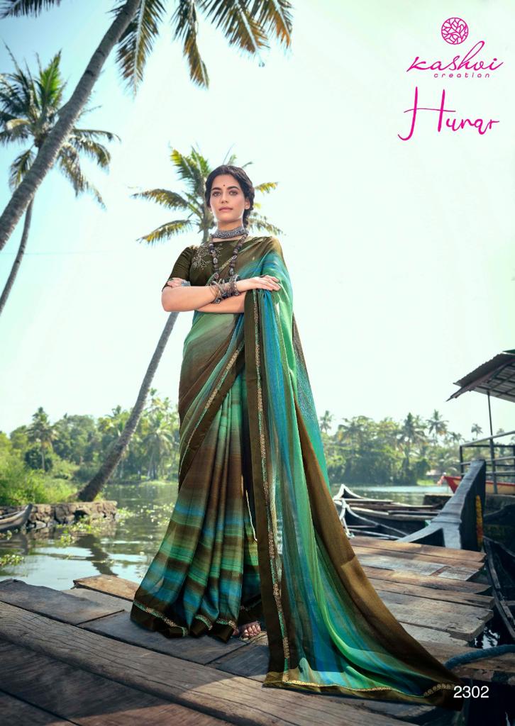 lt kashvi creation hunar shiffon attrective look saree catalog