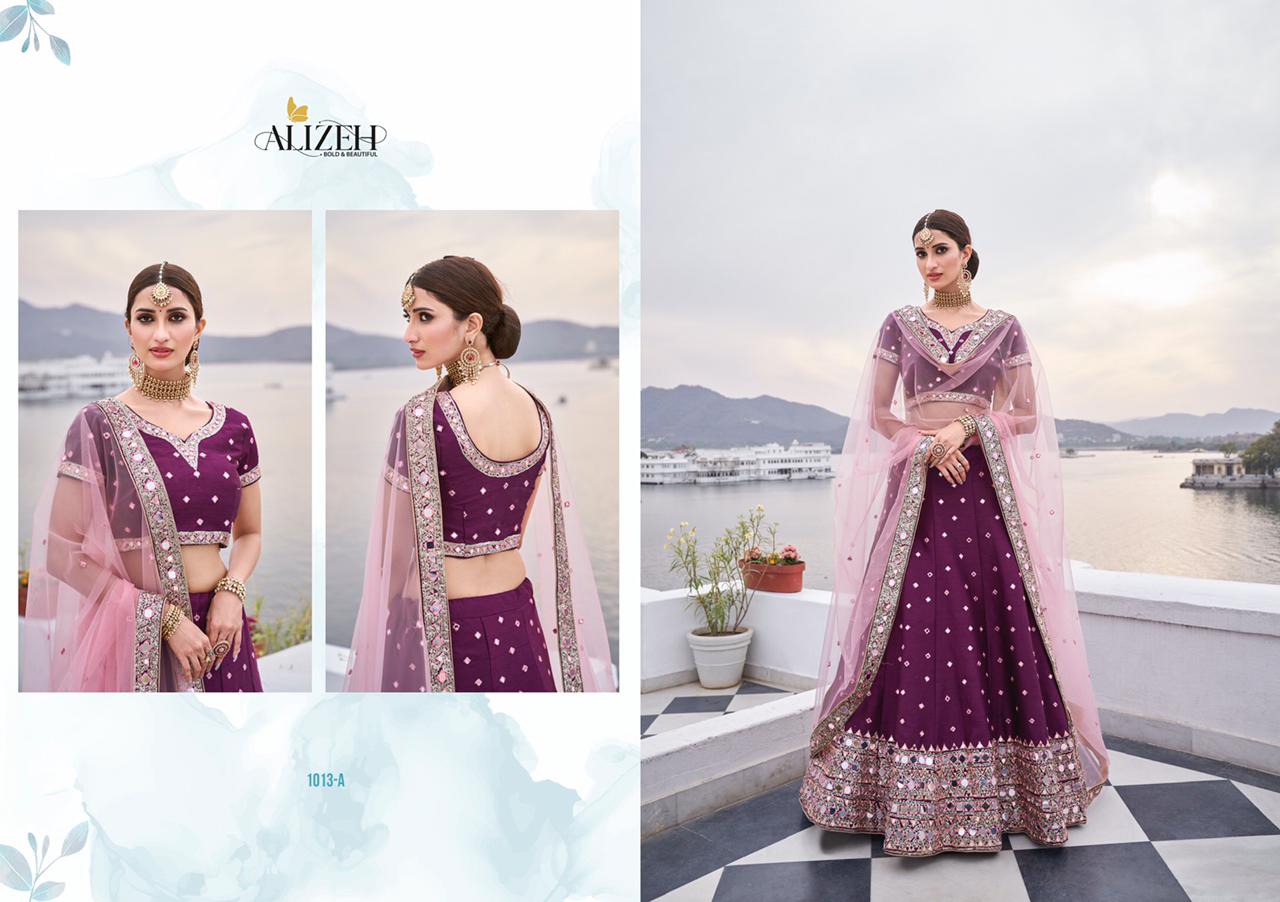 alizeh Alizeh Mirror Maze Colour Edition heavy silk regal look lehngha catalog