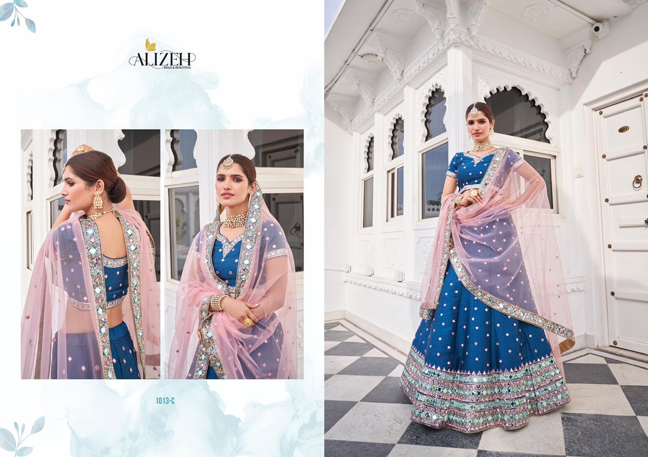 alizeh Alizeh Mirror Maze Colour Edition heavy silk regal look lehngha catalog