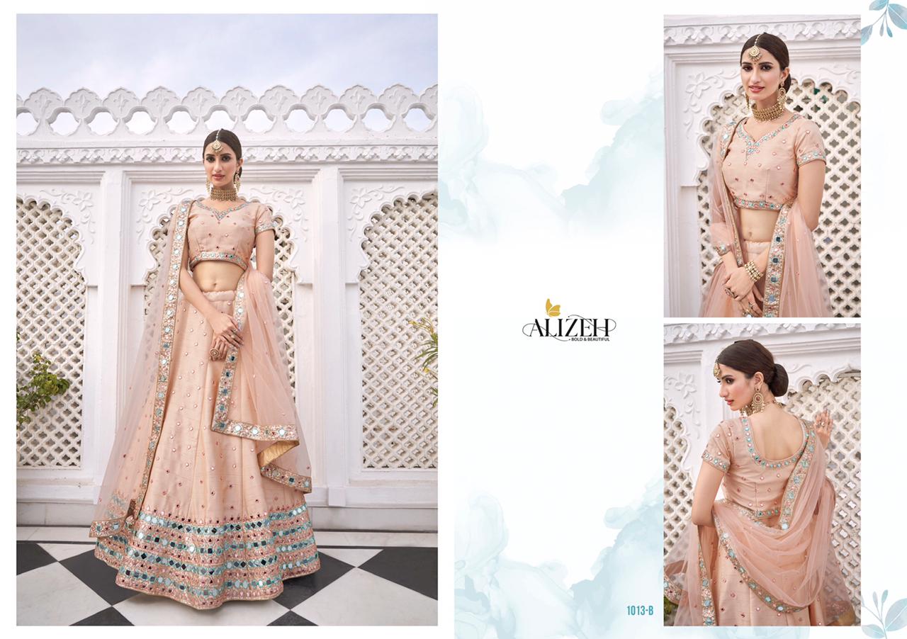 alizeh Alizeh Mirror Maze Colour Edition heavy silk regal look lehngha catalog