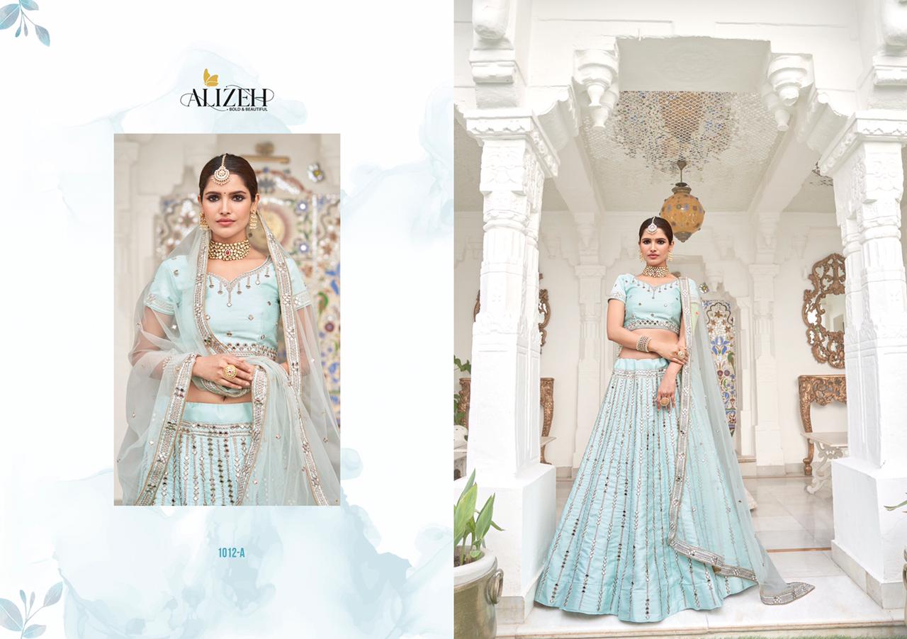 alizeh Alizeh Mirror Maze Colour Edition heavy silk regal look lehngha catalog