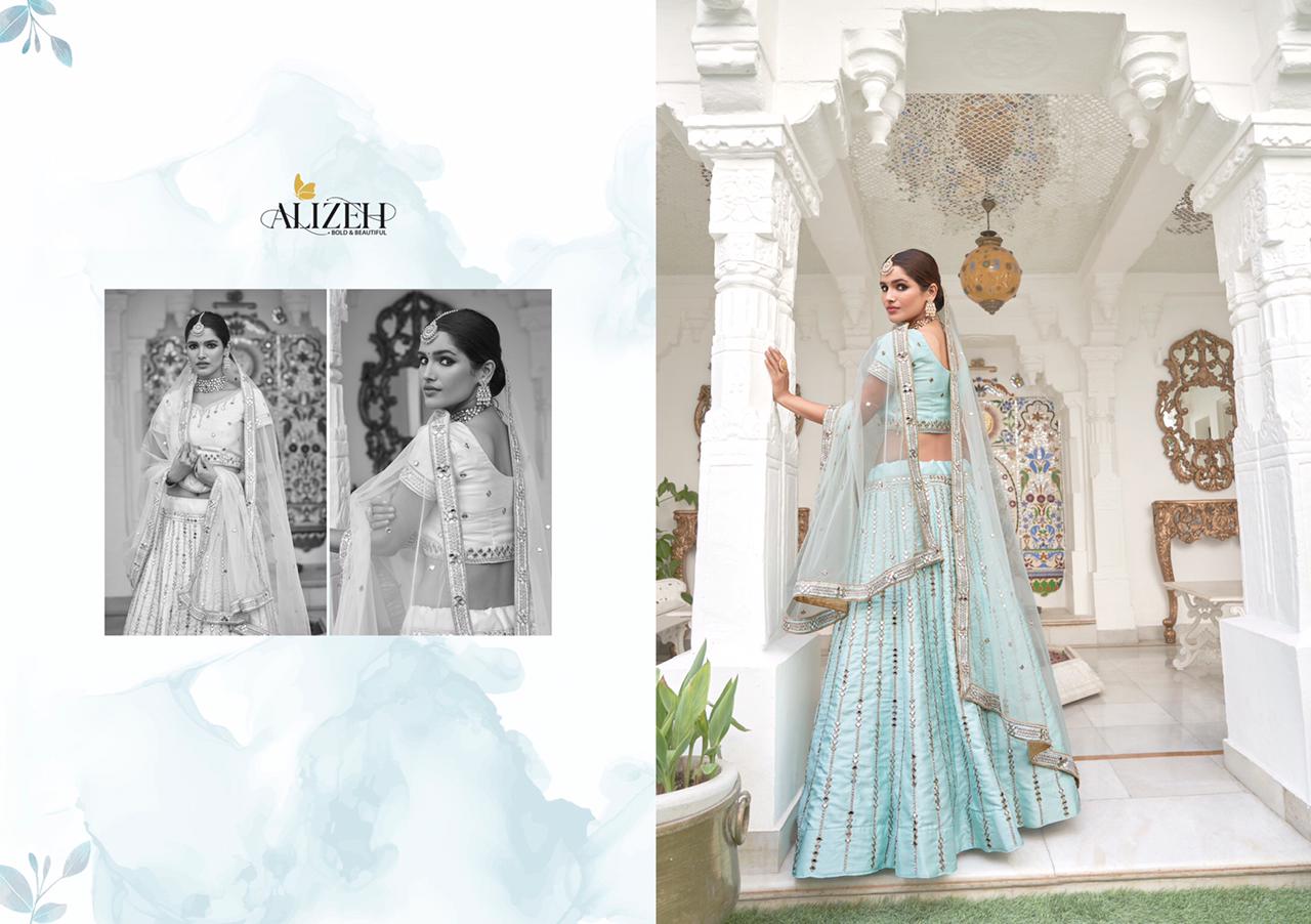 alizeh Alizeh Mirror Maze Colour Edition heavy silk regal look lehngha catalog