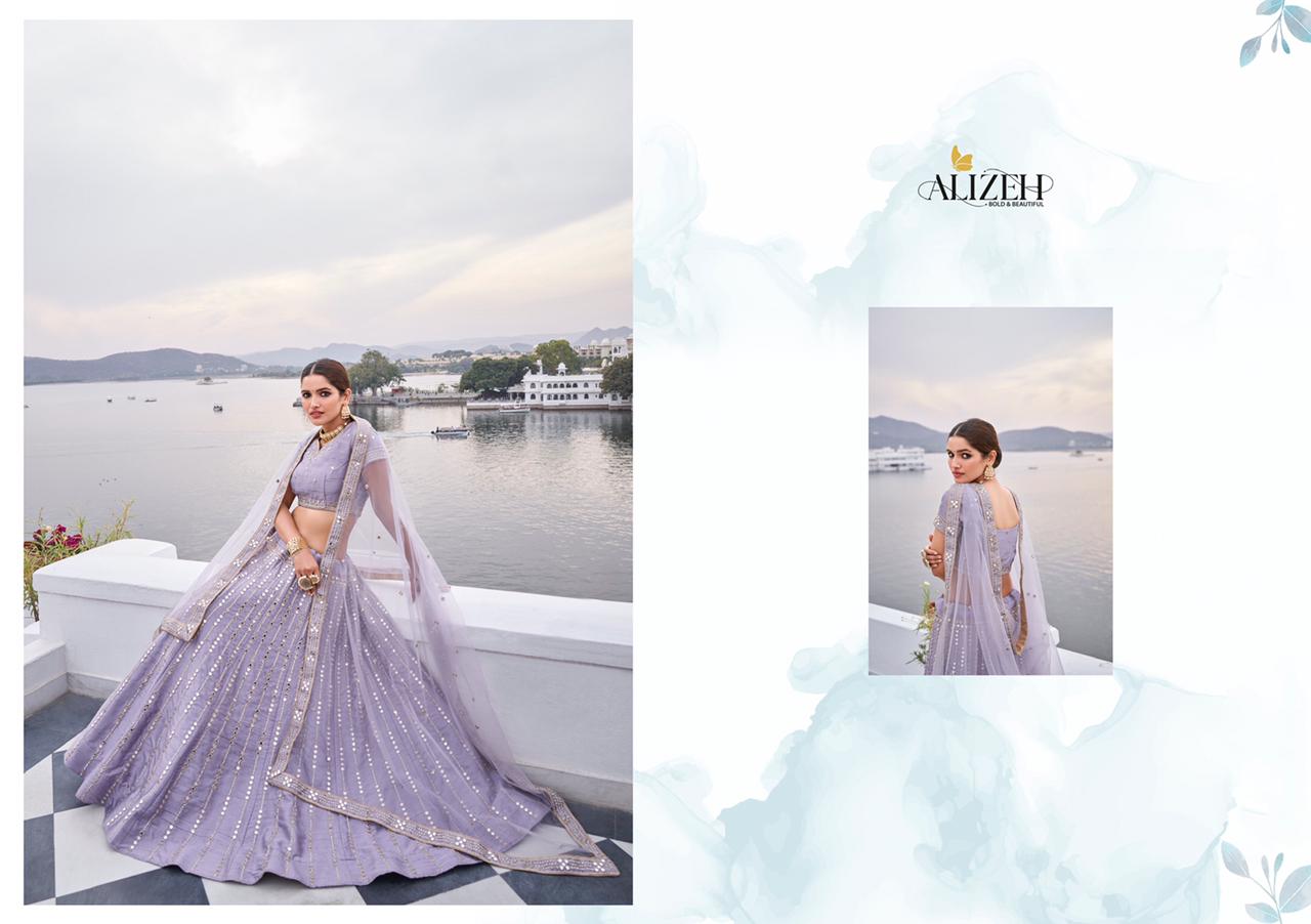 alizeh Alizeh Mirror Maze Colour Edition heavy silk regal look lehngha catalog