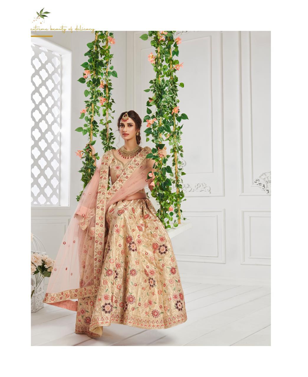 alizeh sangeet vol 1 silk festive look lehenga catalog