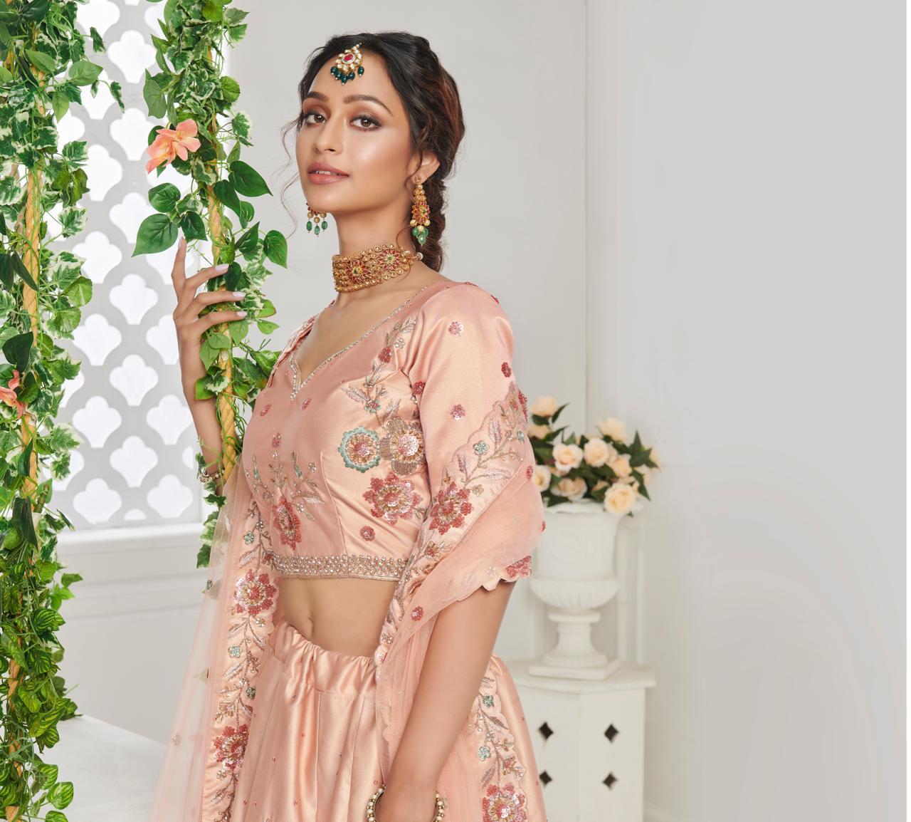 alizeh sangeet vol 1 silk festive look lehenga catalog