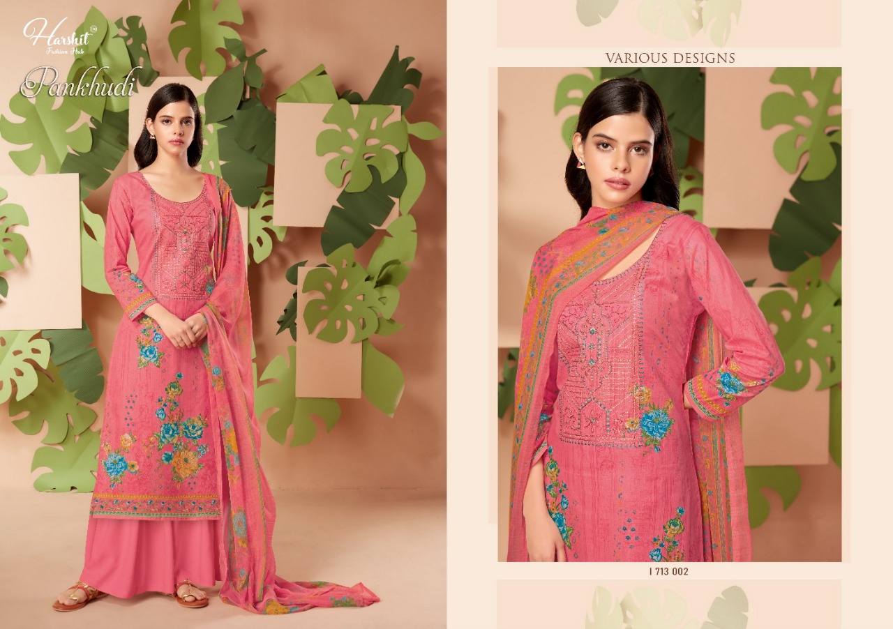 harshit  Fashion pankhudi cotton authentic fabric salwar suit catalog