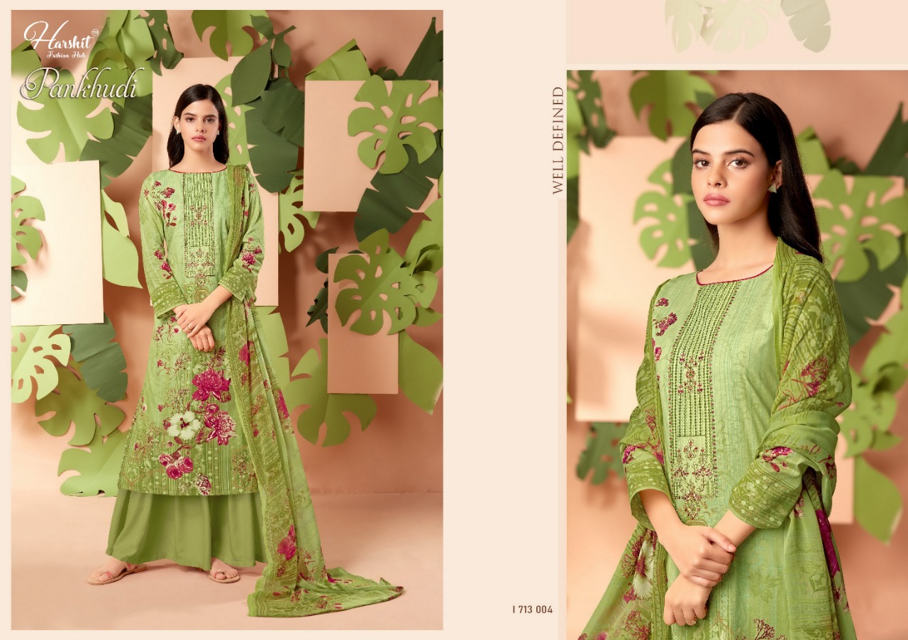 harshit  Fashion pankhudi cotton authentic fabric salwar suit catalog