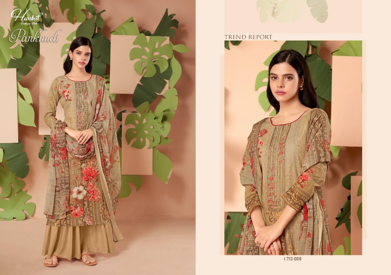 harshit  Fashion pankhudi cotton authentic fabric salwar suit catalog