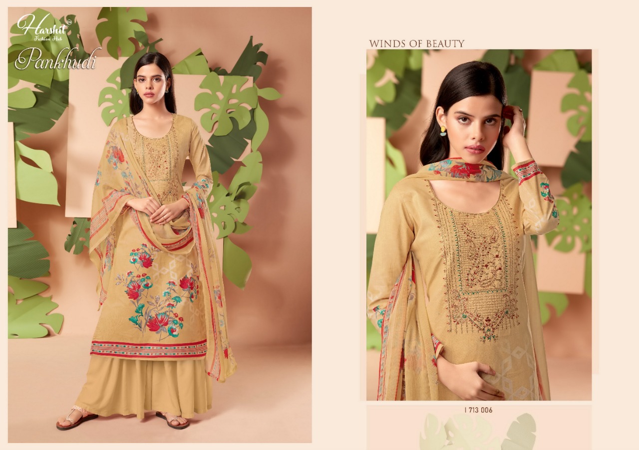 harshit  Fashion pankhudi cotton authentic fabric salwar suit catalog