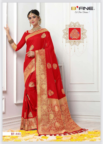 b fine aks silk festive look saree catalog