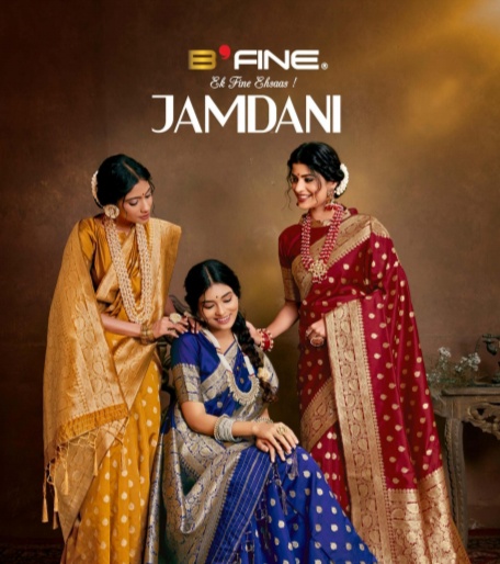 b fine jamdani  silk elegant saree catalog