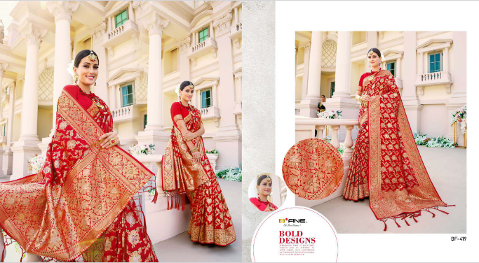 b fine kadhawa weave silk regal look saree catalog