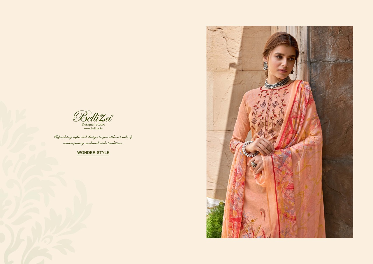 beliza desianer studio wonder style cotton astonishing look digital print salwar suit catalog