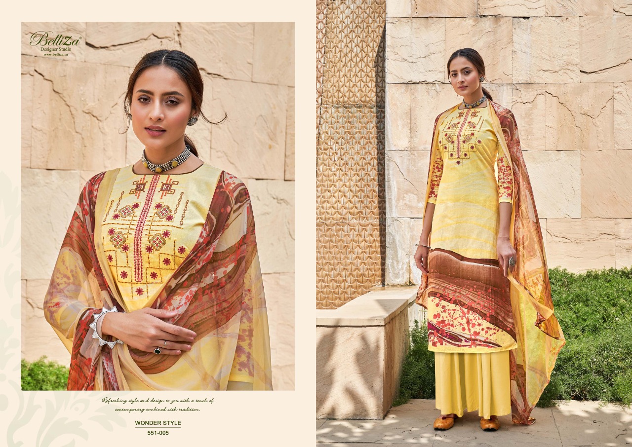 beliza desianer studio wonder style cotton astonishing look digital print salwar suit catalog