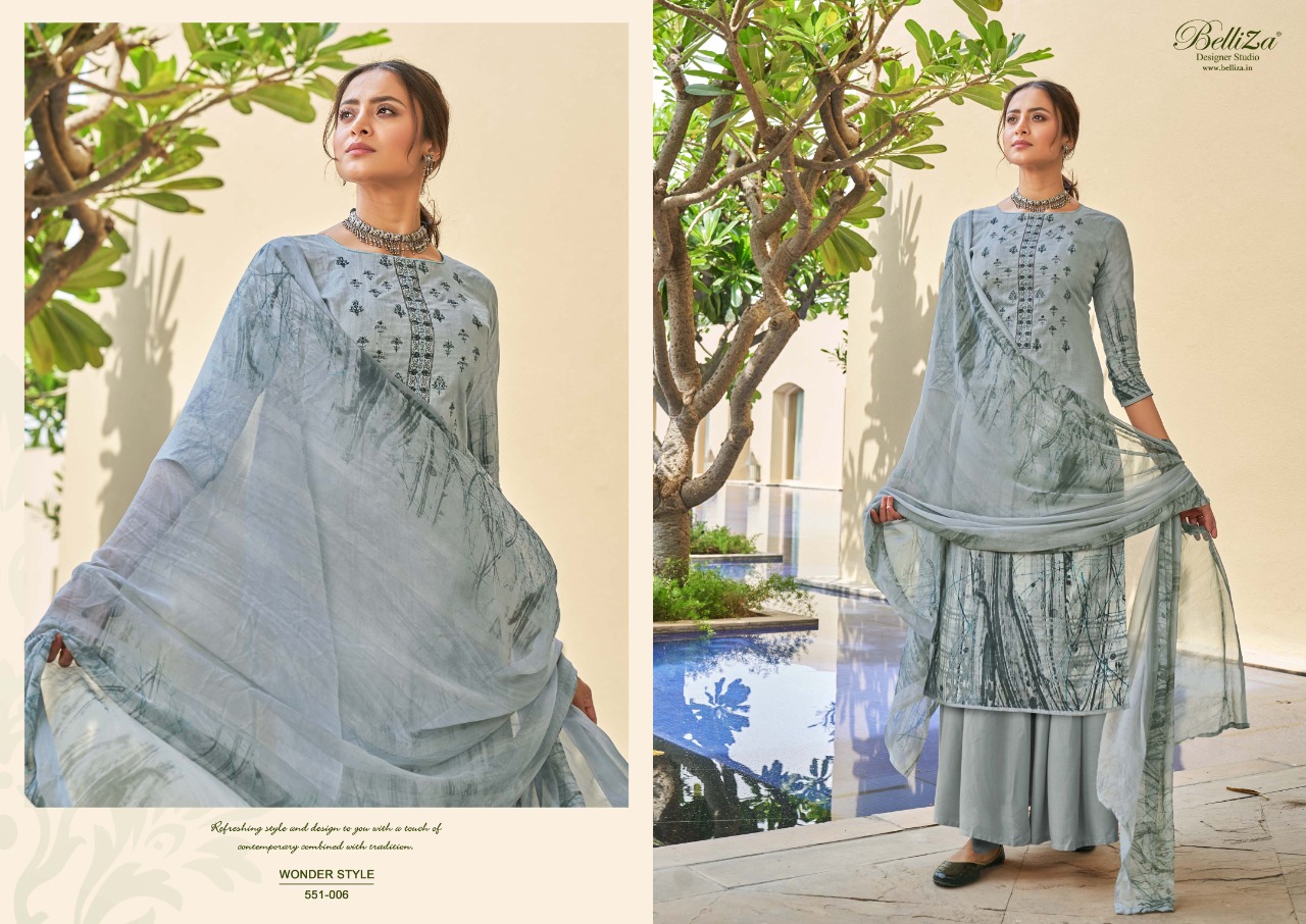 beliza desianer studio wonder style cotton astonishing look digital print salwar suit catalog