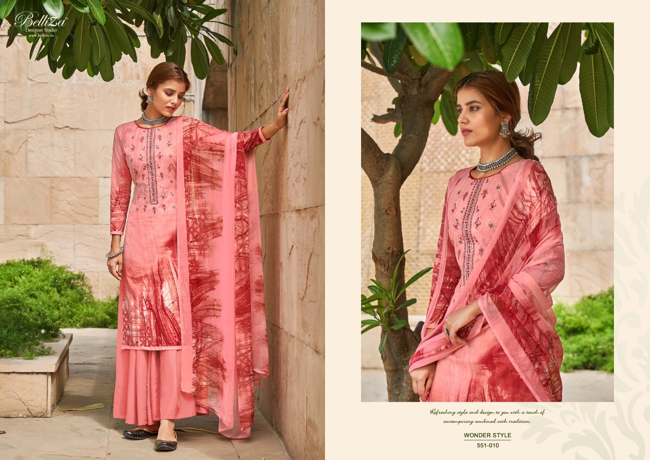 beliza desianer studio wonder style cotton astonishing look digital print salwar suit catalog