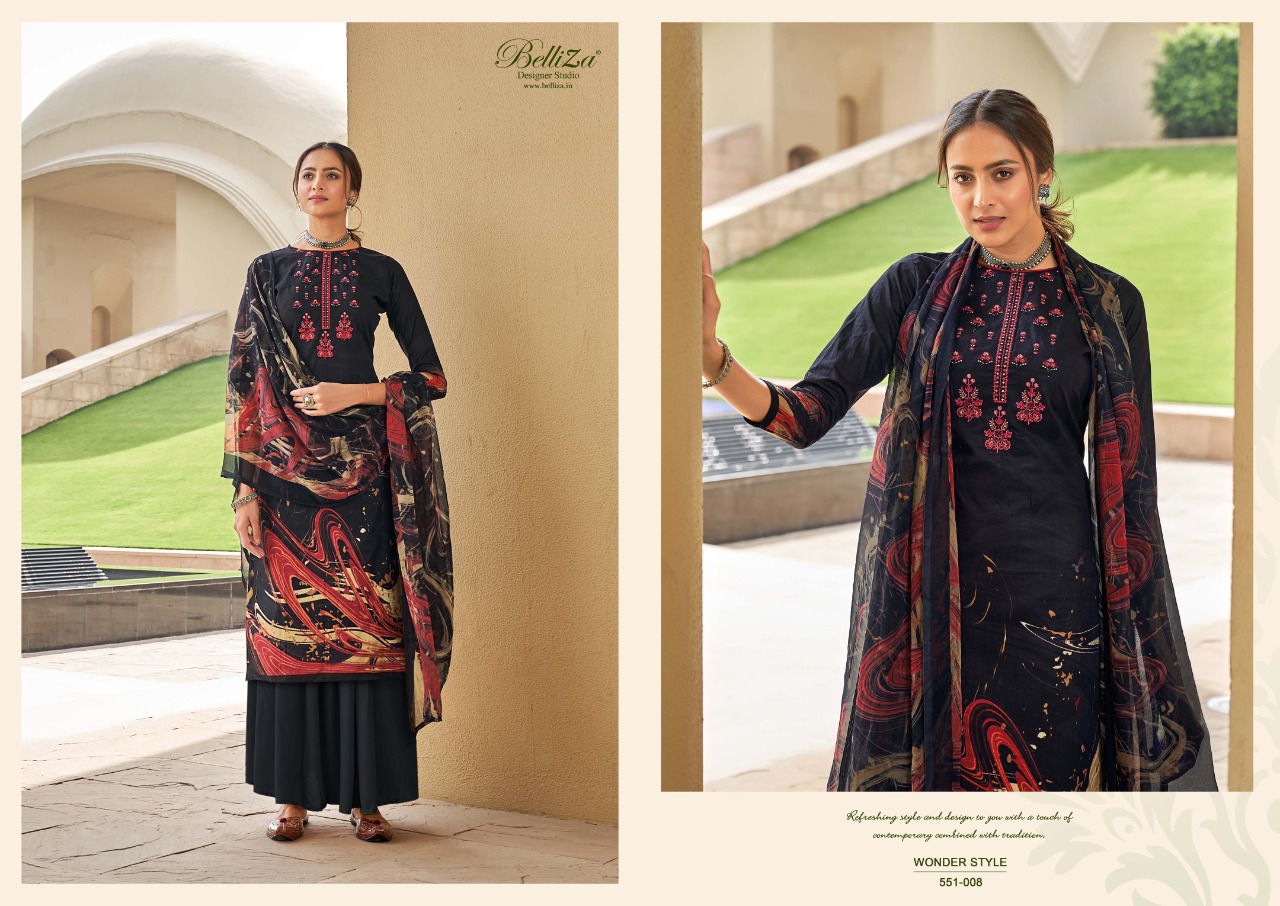 beliza desianer studio wonder style cotton astonishing look digital print salwar suit catalog