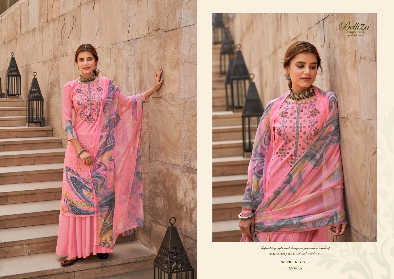 beliza desianer studio wonder style cotton astonishing look digital print salwar suit catalog