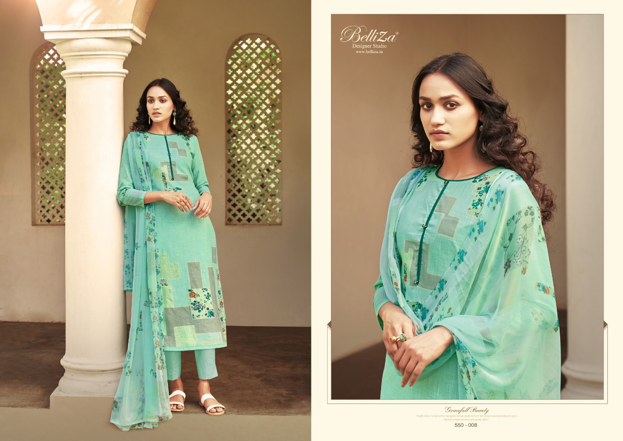 belliza designer studio glory cotton attrective print and colour salwar suit catalog