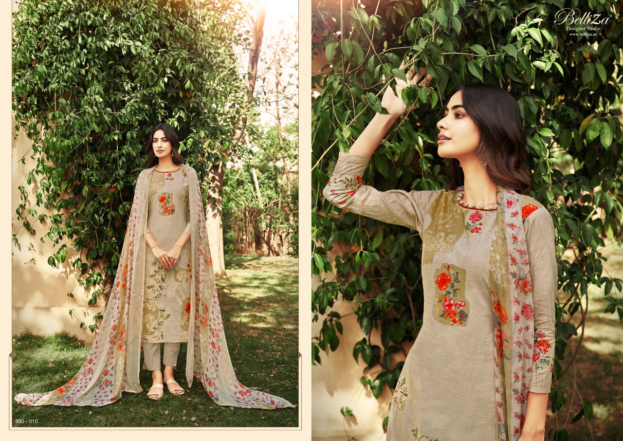 belliza designer studio glory cotton attrective print and colour salwar suit catalog