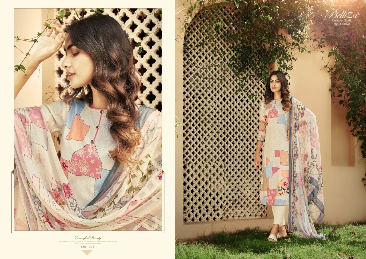 belliza designer studio glory cotton attrective print and colour salwar suit catalog