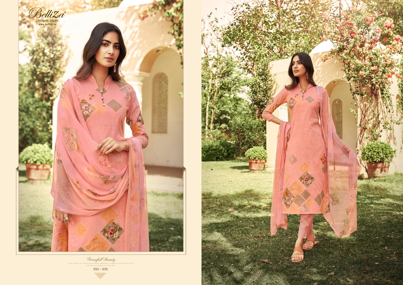 belliza designer studio glory cotton attrective print and colour salwar suit catalog