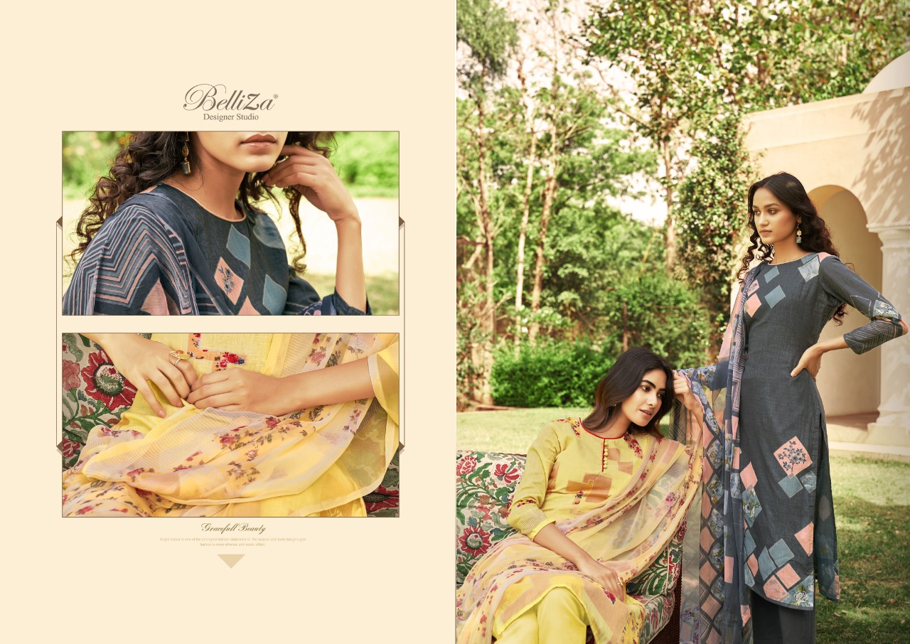 belliza designer studio glory cotton attrective print and colour salwar suit catalog