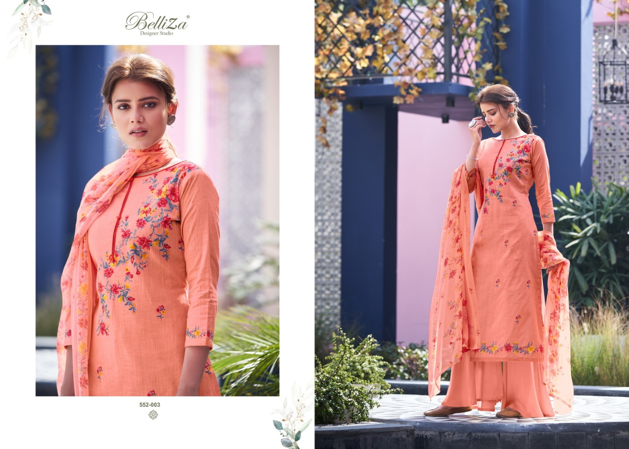 belliza designer studio helix 2 cotton attrective print and colour salwar suit catalog