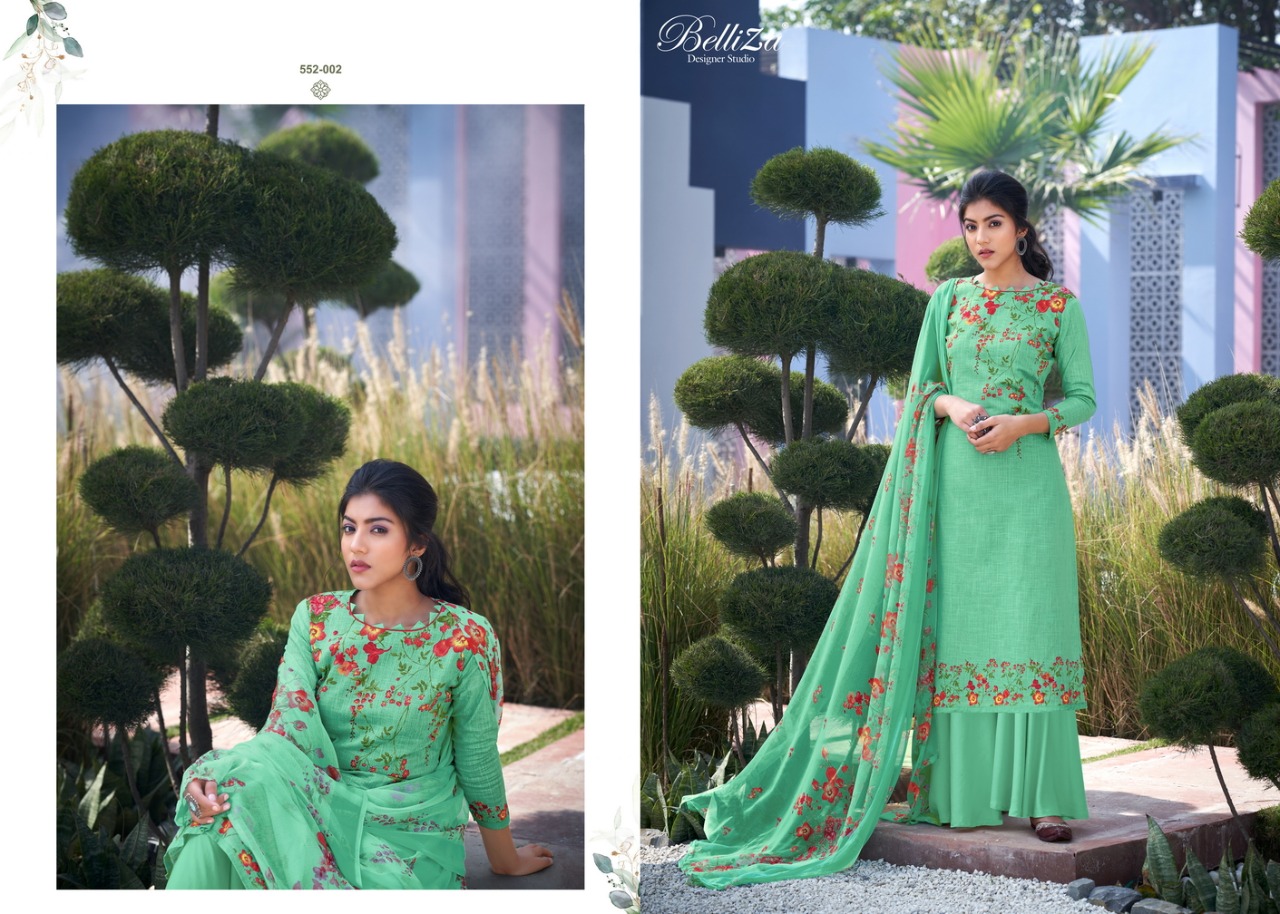 belliza designer studio helix 2 cotton attrective print and colour salwar suit catalog