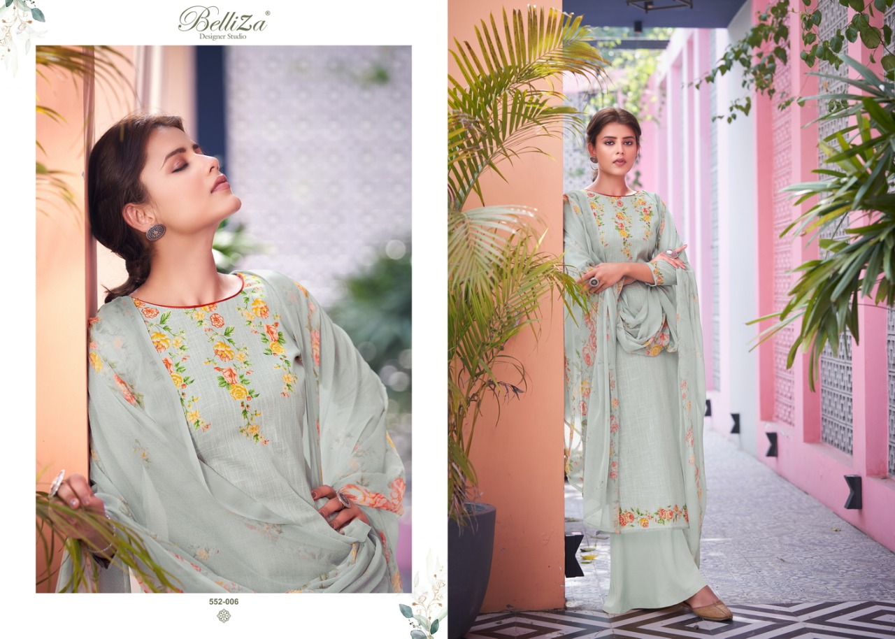 belliza designer studio helix 2 cotton attrective print and colour salwar suit catalog