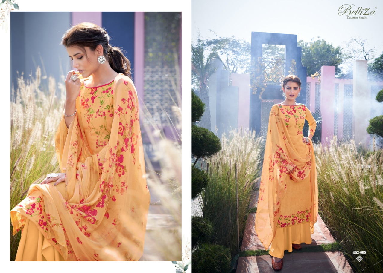 belliza designer studio helix 2 cotton attrective print and colour salwar suit catalog