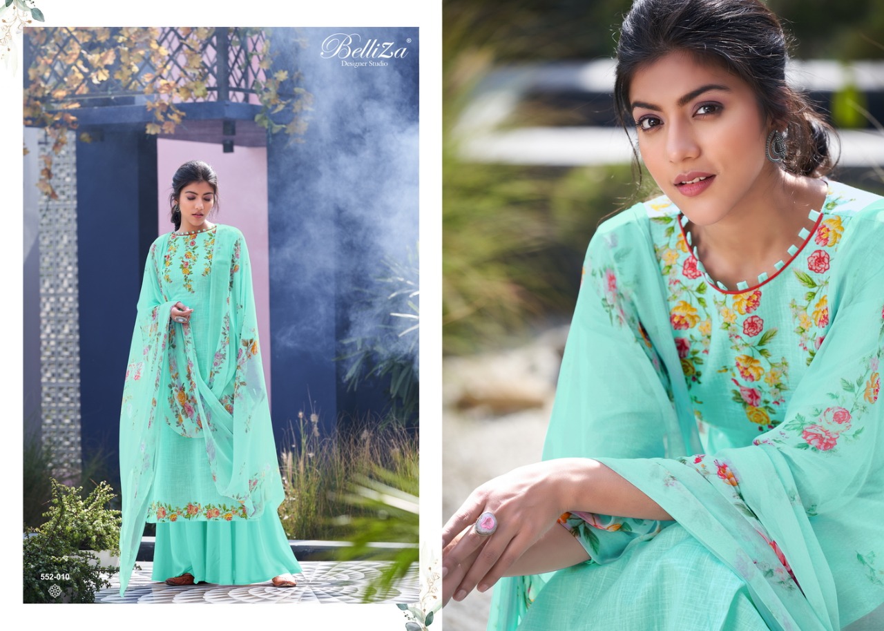 belliza designer studio helix 2 cotton attrective print and colour salwar suit catalog