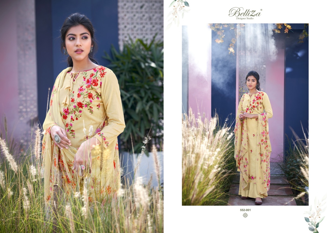 belliza designer studio helix 2 cotton attrective print and colour salwar suit catalog