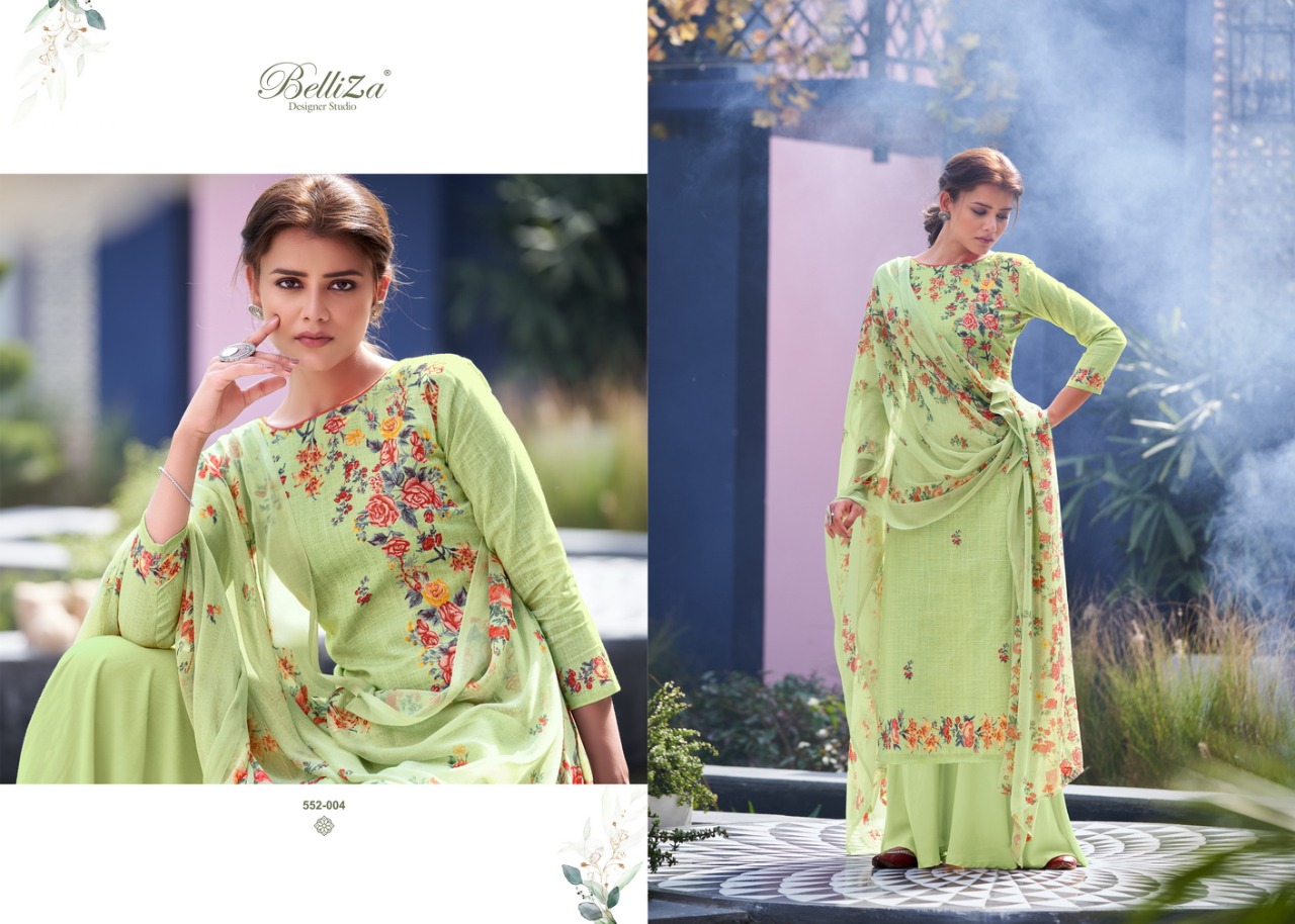 belliza designer studio helix 2 cotton attrective print and colour salwar suit catalog