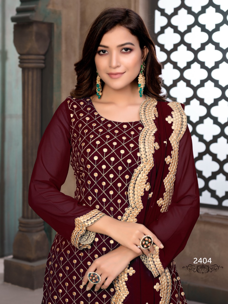 dani  Aanaya Vol 124  Faux Georgette heavy embroidery salwar suit catalog