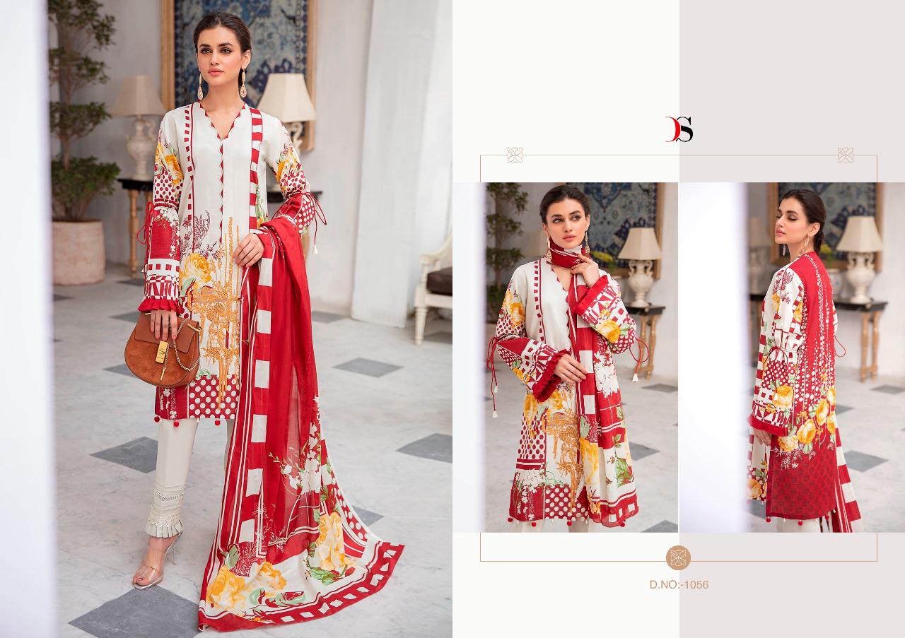 deepsy suit Firdous urbane 2 cotton attrective print shiffon dupatta salwar suit catalog