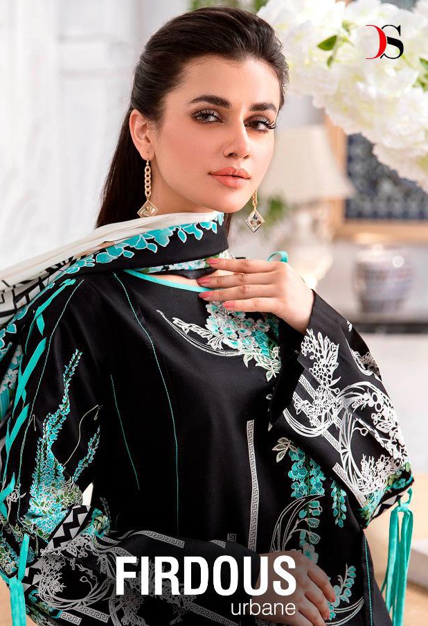 deepsy suit Firdous urbane cotton attrective print shiffon dupatta salwar suit catalog