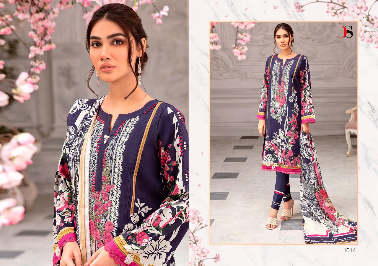 deepsy suit Firdous urbane cotton attrective print shiffon dupatta salwar suit catalog