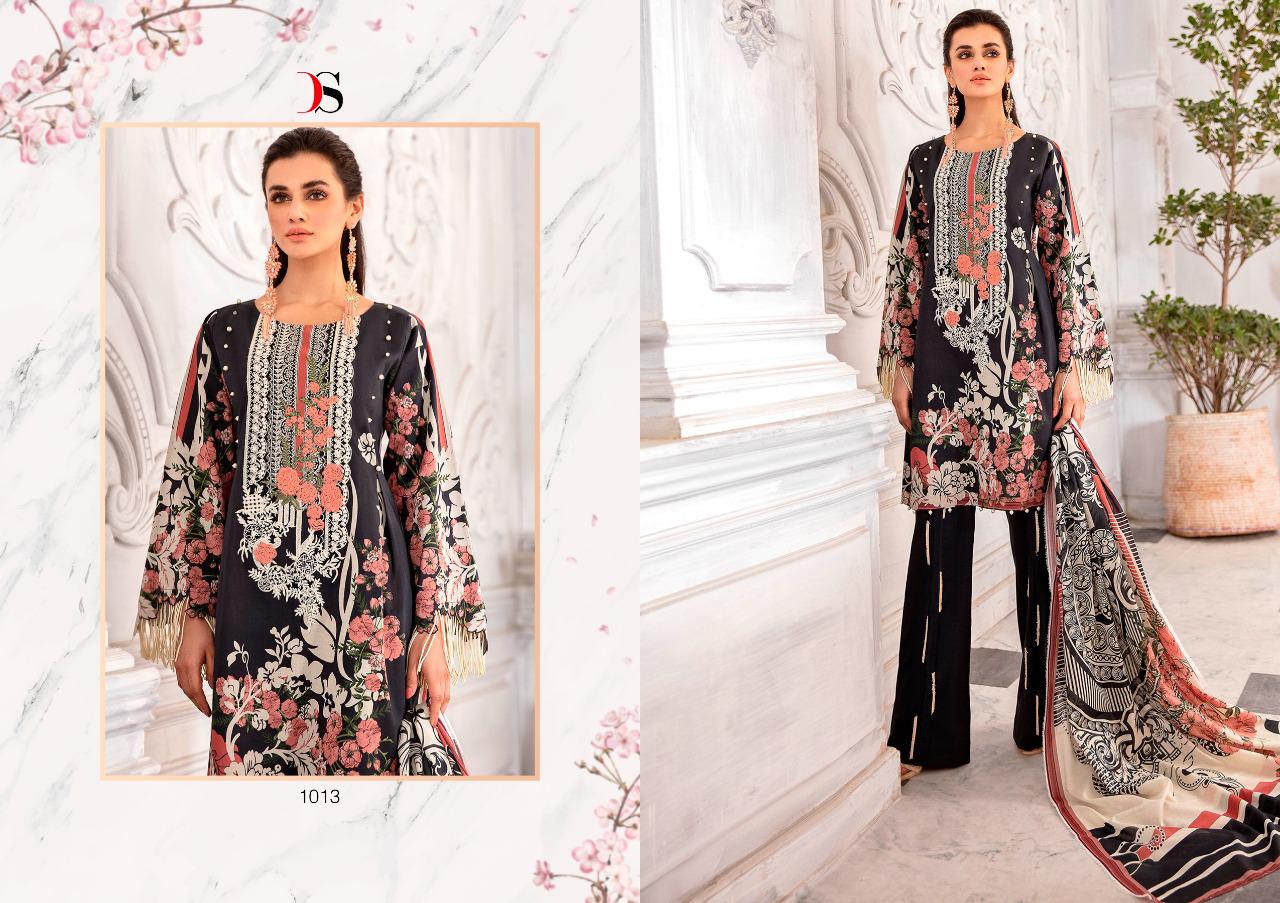 deepsy suit Firdous urbane cotton attrective print shiffon dupatta salwar suit catalog