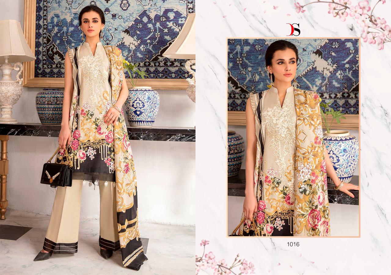 deepsy suit Firdous urbane cotton attrective print shiffon dupatta salwar suit catalog