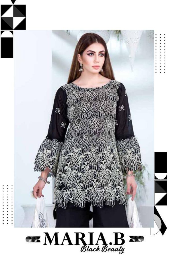 deepsy suit Maria b black beauty cotton attrective look salwar suit catalog