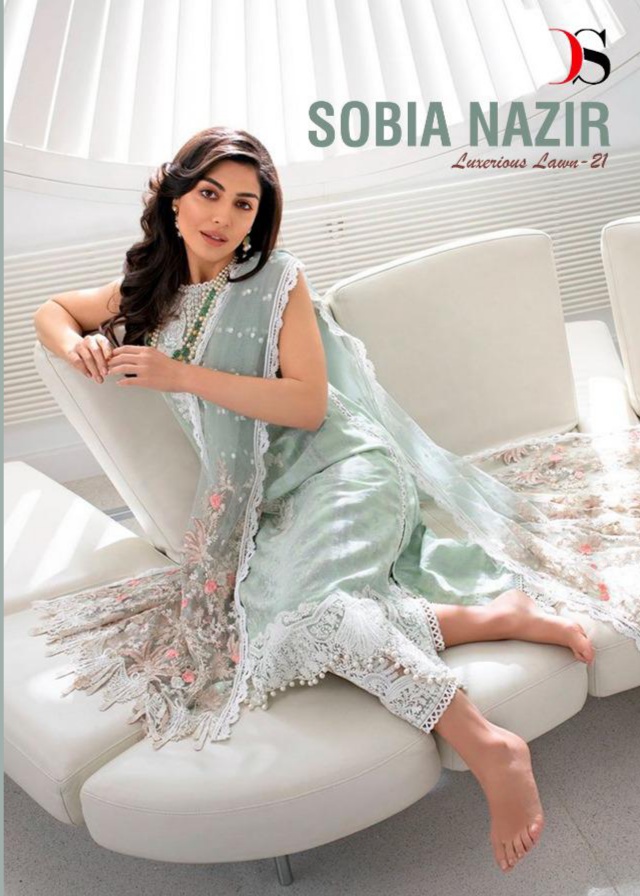 deepsy suit sobia nazir lawn 21 cotton Authentic fabric salwar suit catalog