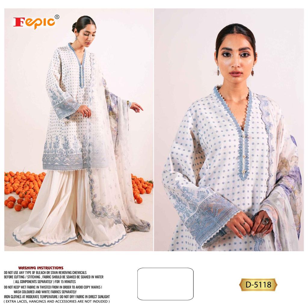 fepic d 5118 cotton elegant look salwar suit singal