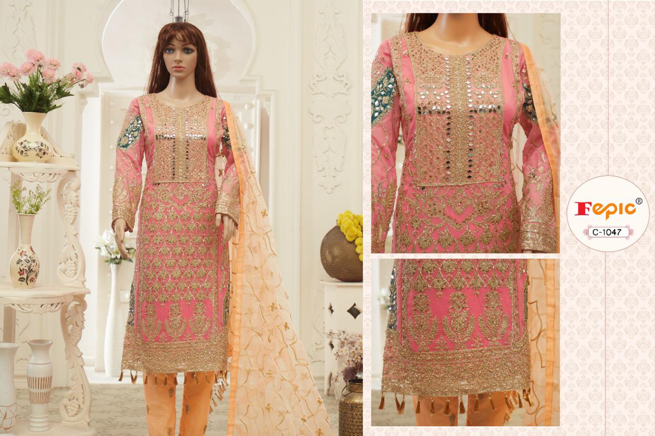 fepic rosemeen c 1047 georgget attrective look salwar suit single