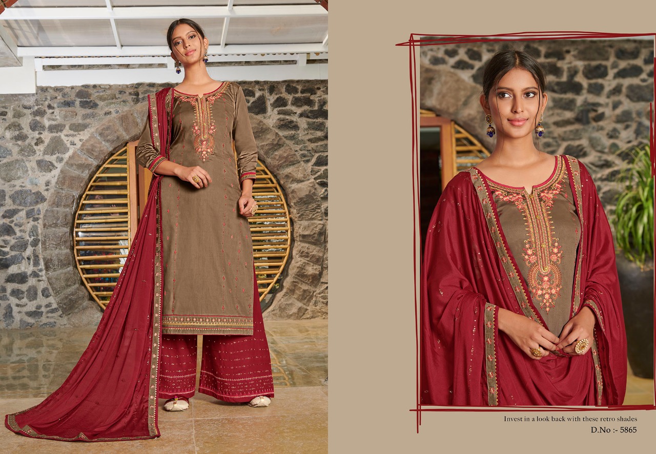 kessi fabrics safari vol 5 jam silk gorgeous look salwar suit catalog