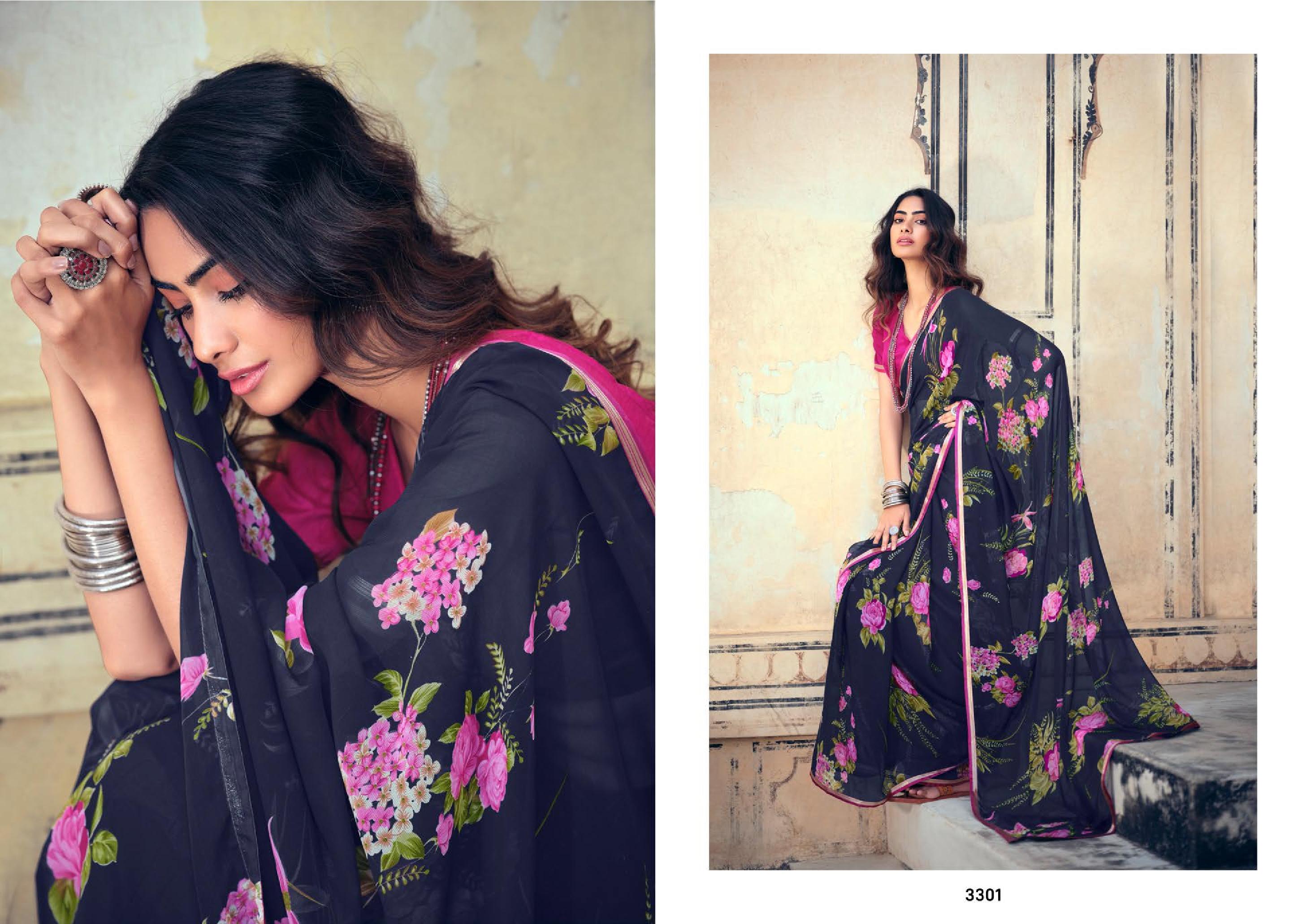 lt kashvi creation akshara shiffon exclusive look saree catalog