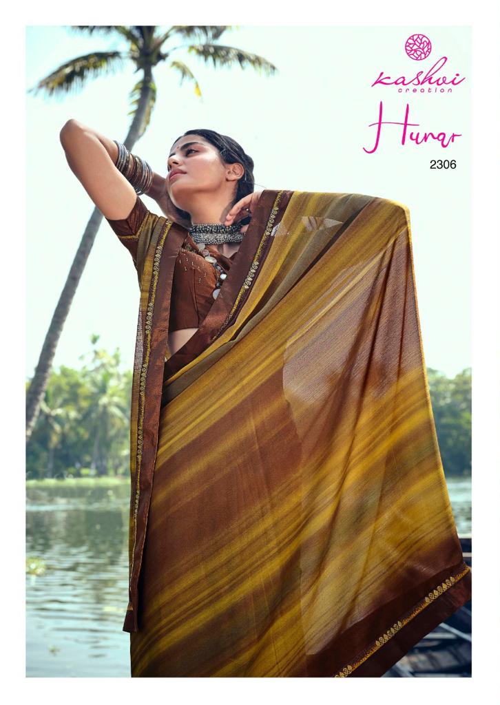 lt kashvi creation hunar shiffon attrective look saree catalog