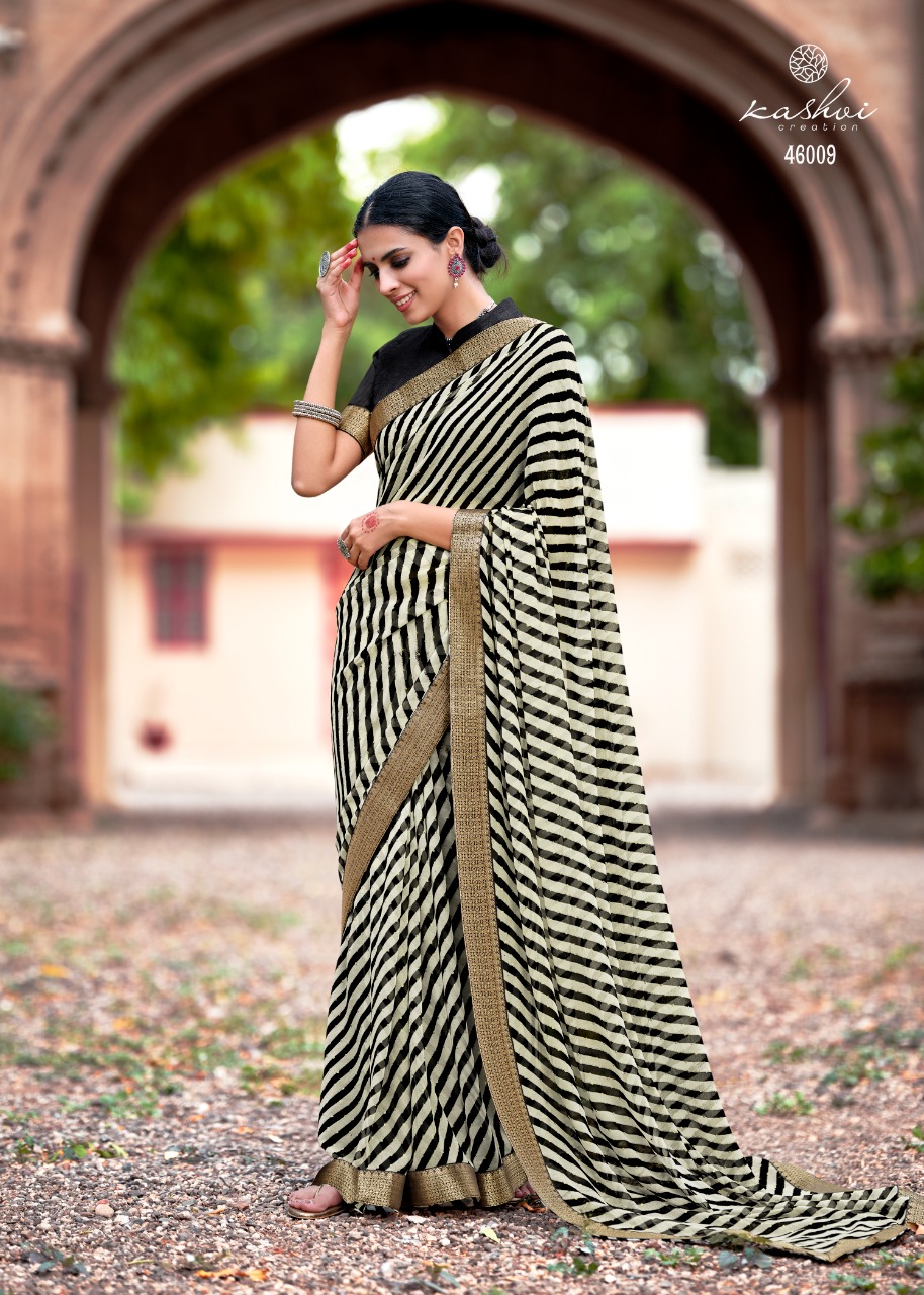 lt kashvi creation sadguna georgget exclusive print saree catalog